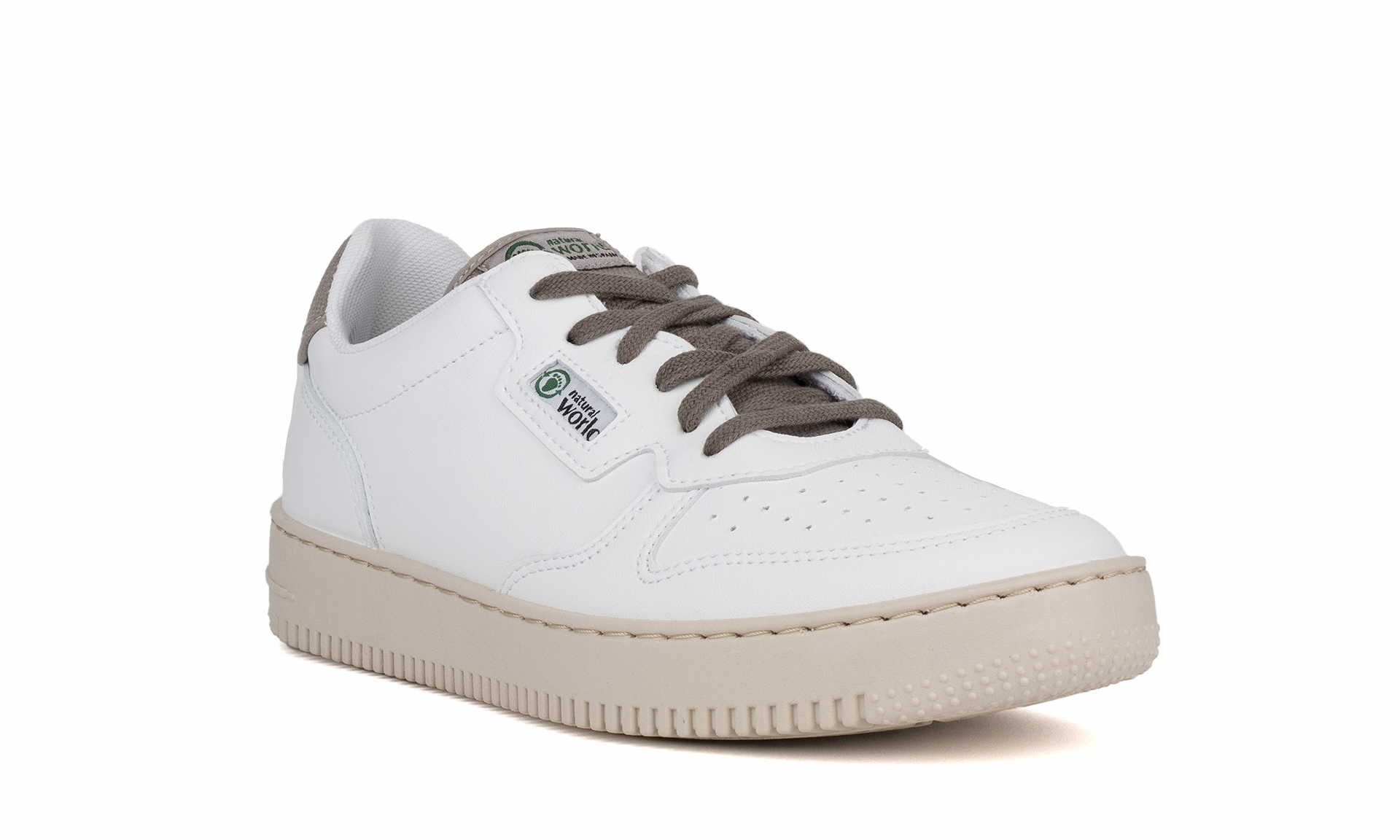 Vegan Sneaker | NATURAL WORLD Lowcut Sneaker white/grey | avesu VEGAN SHOES