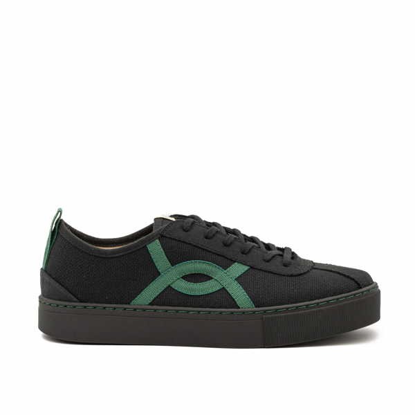 Veganer Sneaker | VESICA PISCIS KAFKA All Black Green